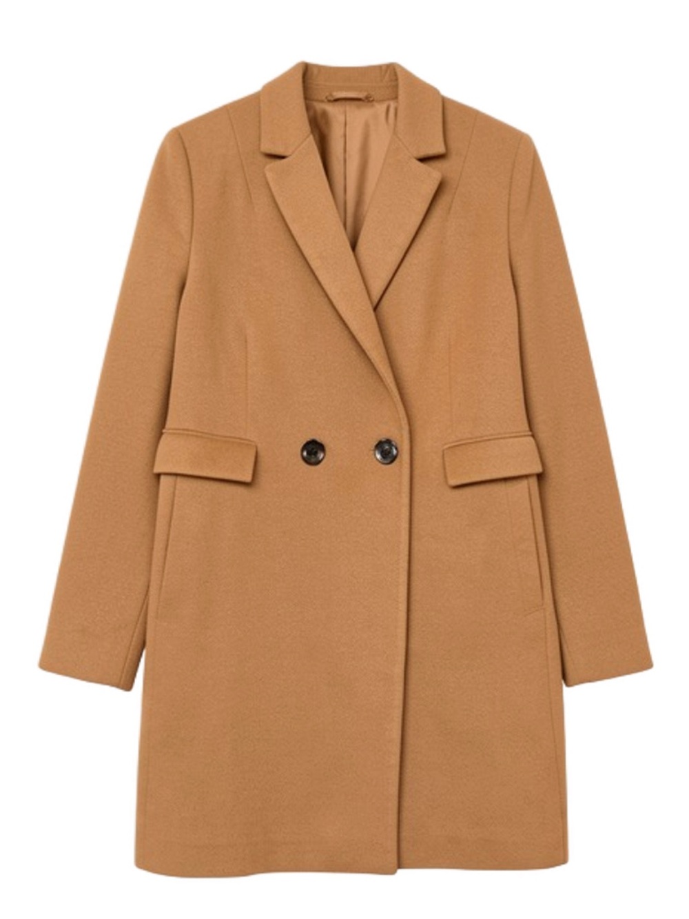 Massimo Dutti Car Coat Tan